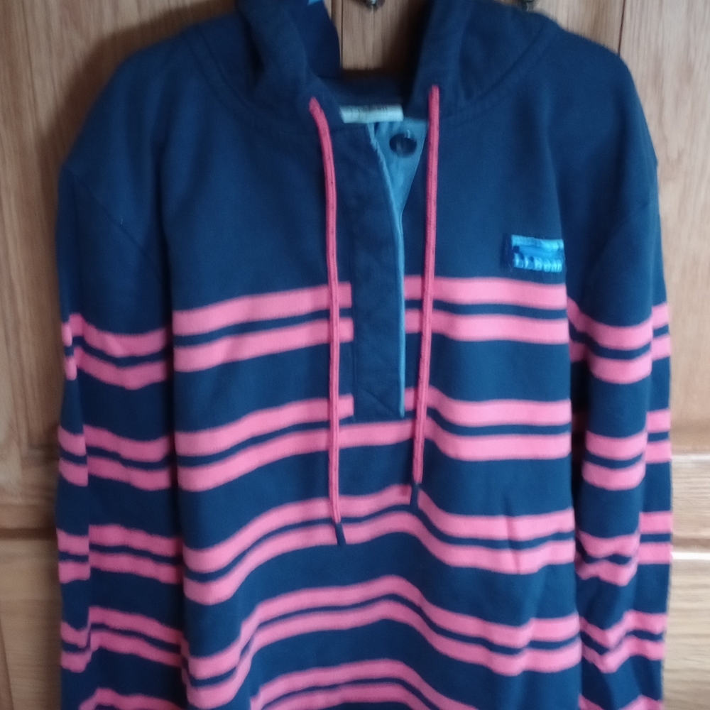 Striped Navy and Pink Pullover